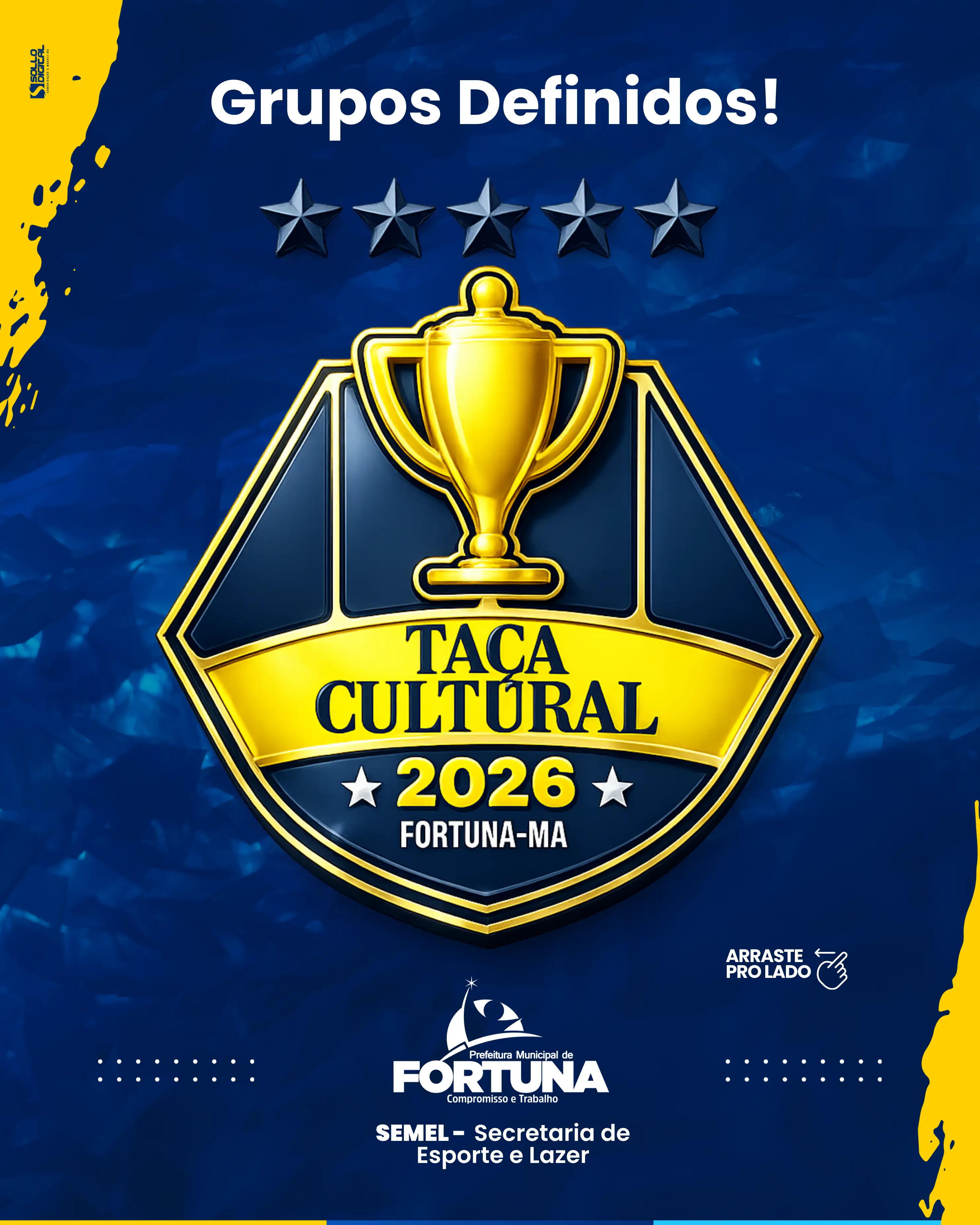 TAÇA CULTURAL 2026 – GRUPOS DEFINIDOS!