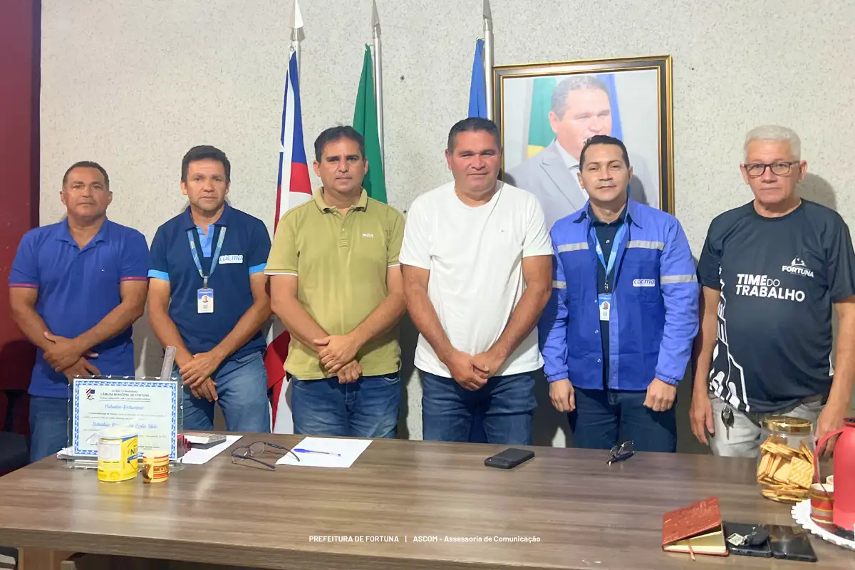 Foto 1 – Prefeitura de Fortuna recebe novo gerente regional da CAEMA para discutir melhorias no abastecimento de água