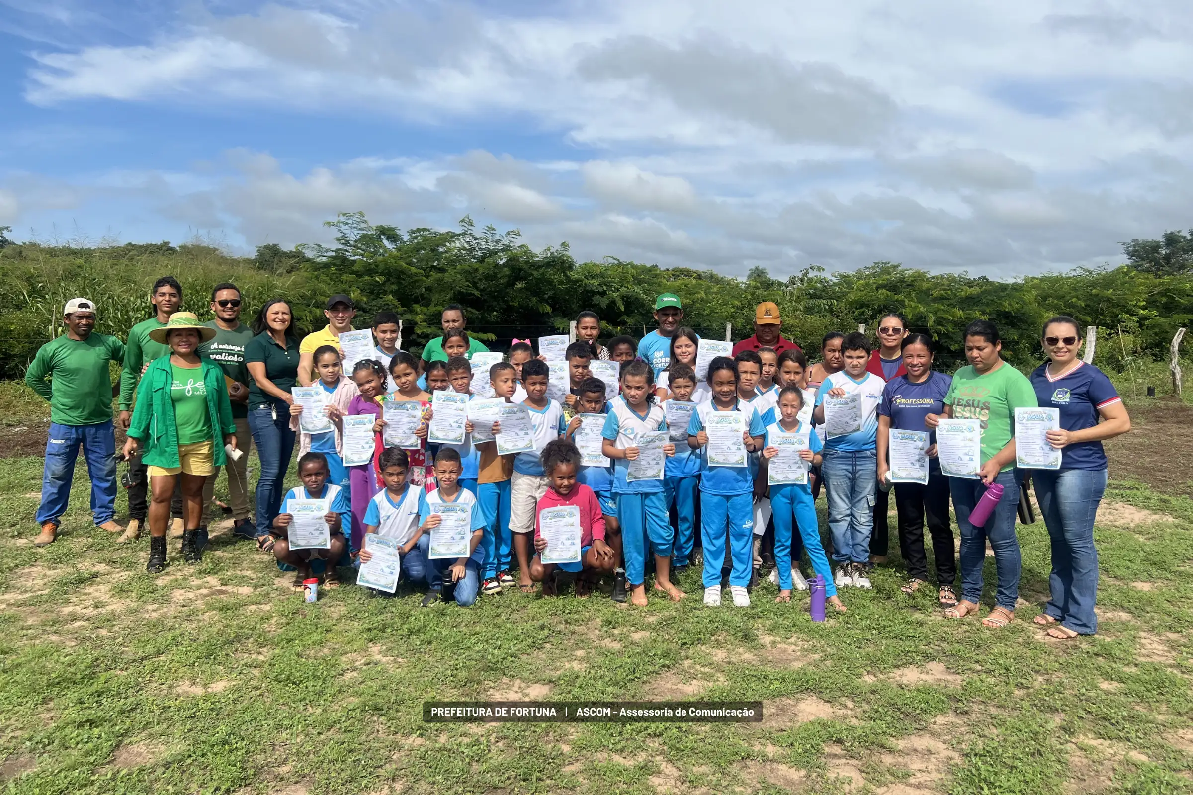 Prefeitura de Fortuna promove ação educativa e plantio de mudas em alusão ao Dia Mundial da Água