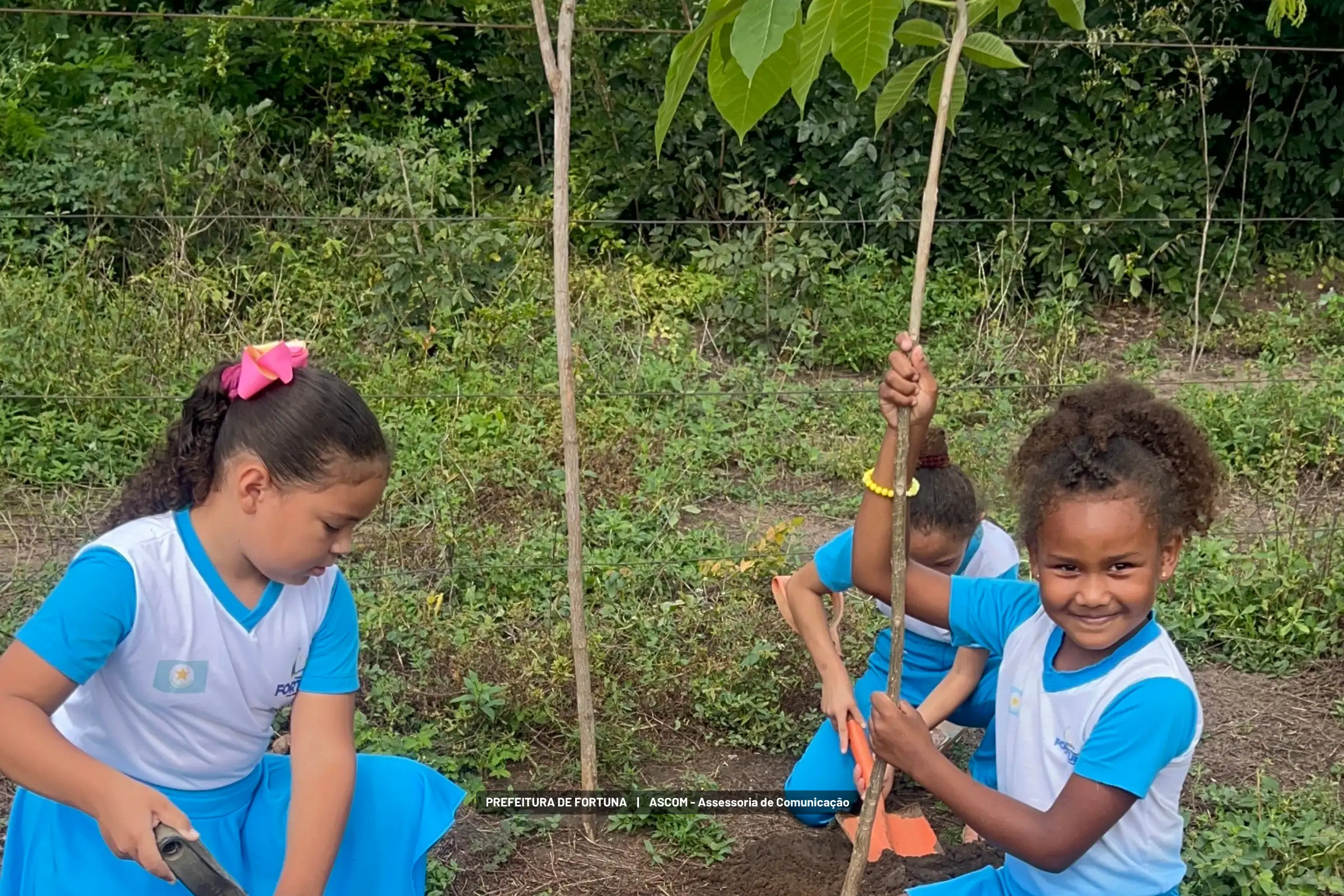 Foto 1 – Prefeitura de Fortuna promove ação educativa e plantio de mudas em alusão ao Dia Mundial da Água