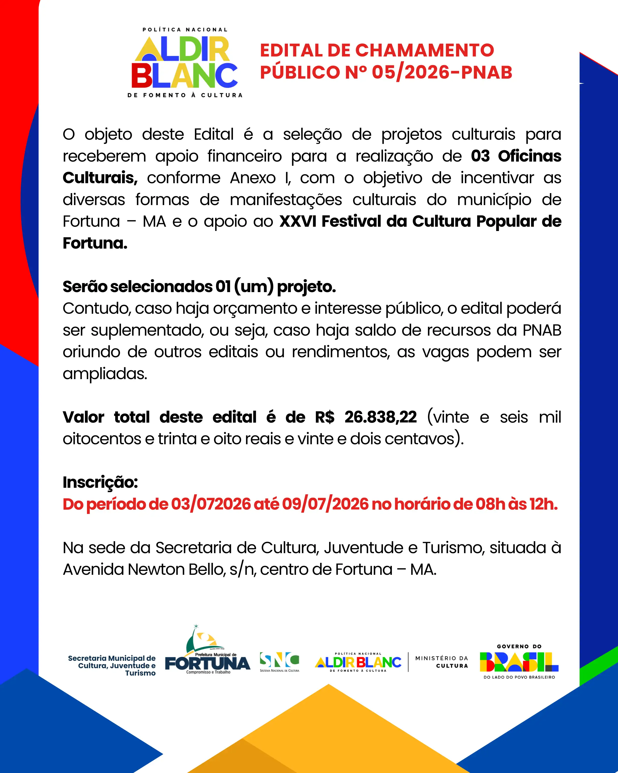 Foto 4 – EDITAL ABERTO | PNAB 2026