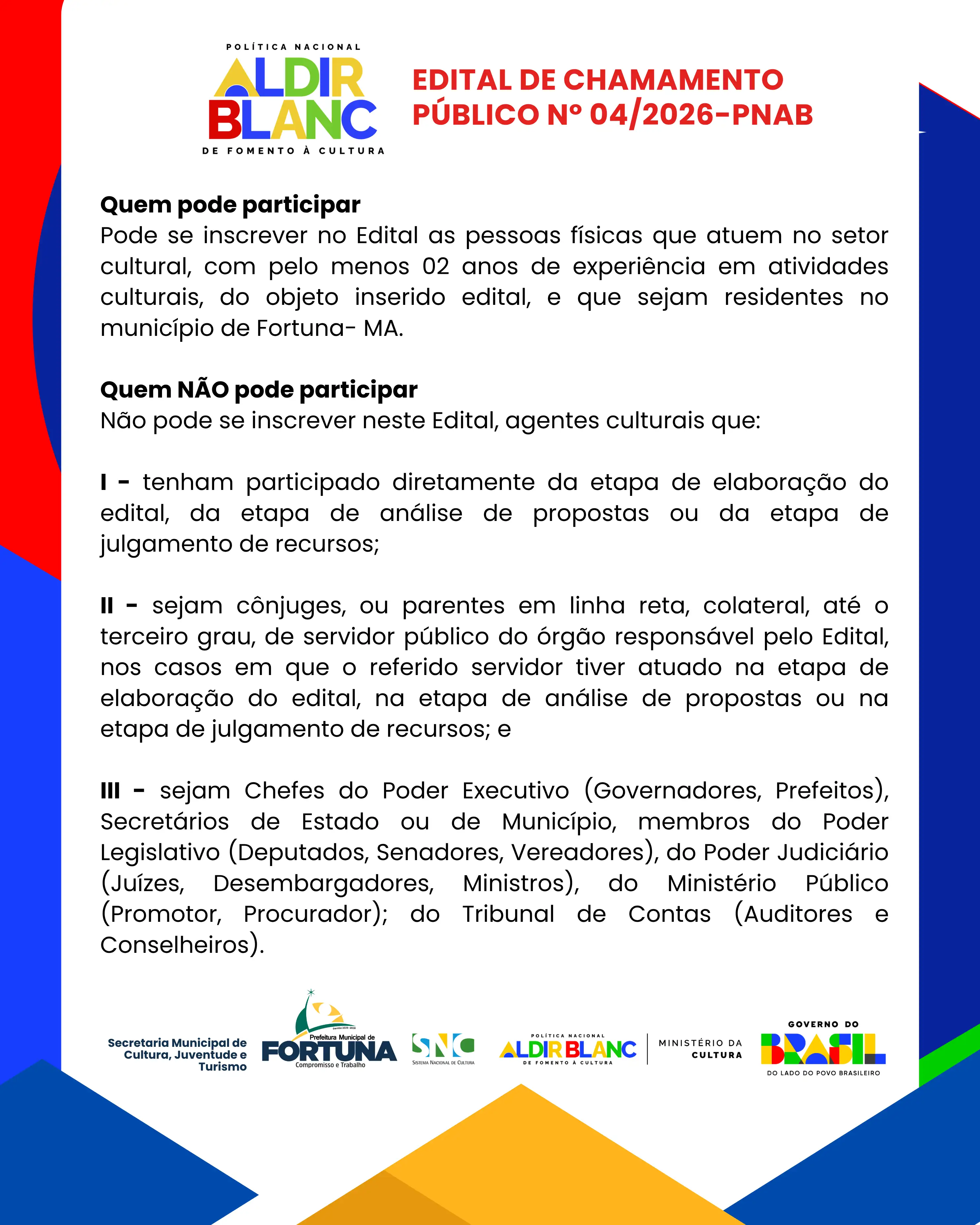 Foto 2 ā š EDITAL PNAB 2026 ā INSCRIĆĆES ABERTAS!
