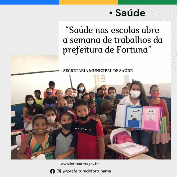Ações de saúde bucal são realizadas nas escolas do município de Fortuna